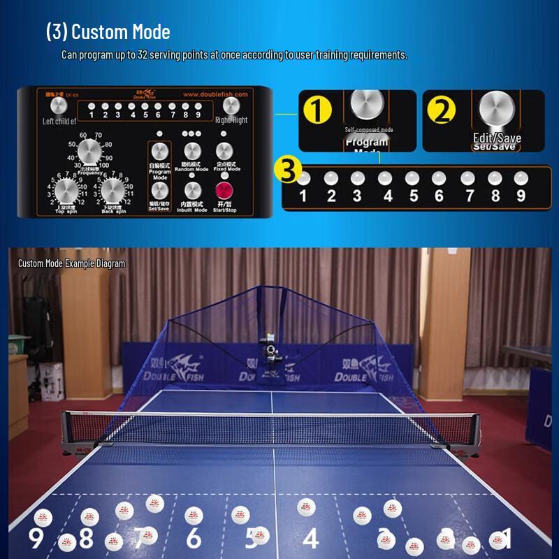 Double Fish DF-E6 Automatic Table Tennis Serving Machine