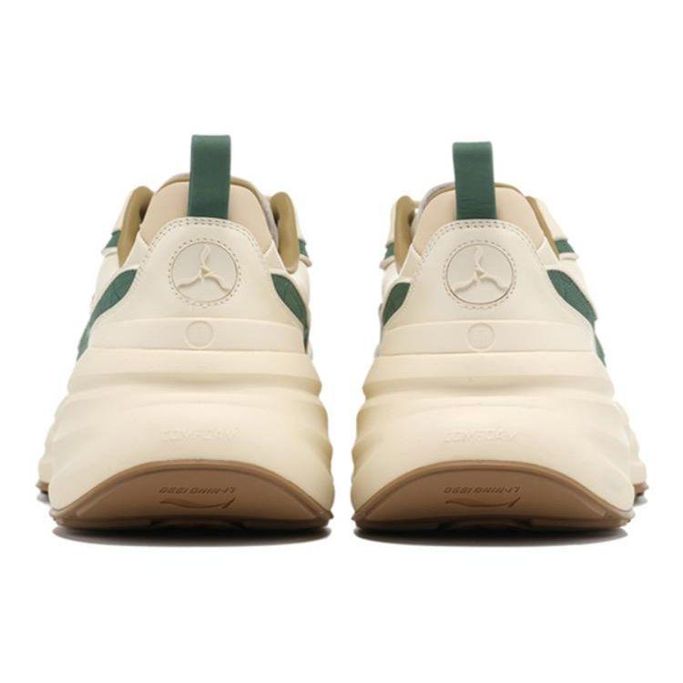 Li-Ning 1990 Cloud Dress Rebound Shock Absorption Non-Slip Low-Top Running Shoes Men Sneaker Yellow Green Khaki ALJT053-1