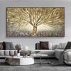 Gold Tree of Life Oil Painting Poster and Prints On Canvas Abstract Art Pictures Modern Wall Art For Home Living Room Decoration
