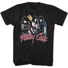 Motley Crue Multi Color Group Photo Drawing Men's T Shirt Metal Music Merch