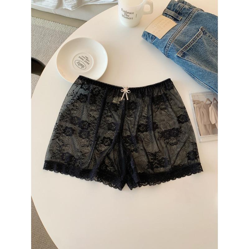 Ladies Summer Fashion New Style Pure Desire Sexy Lace Waist Safety Leggings