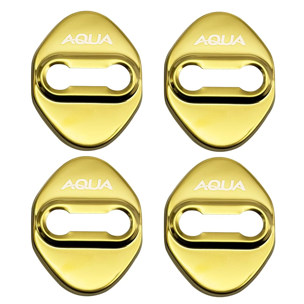 

MEKOMEKO Накладка на скобу для Toyota New Aqua Накладка на дверной замок Хромированные аксессуары Детали интерьера Металлизированная Зеркальная Нержавеющая сталь 4 шт. New AQUA Июль золотой