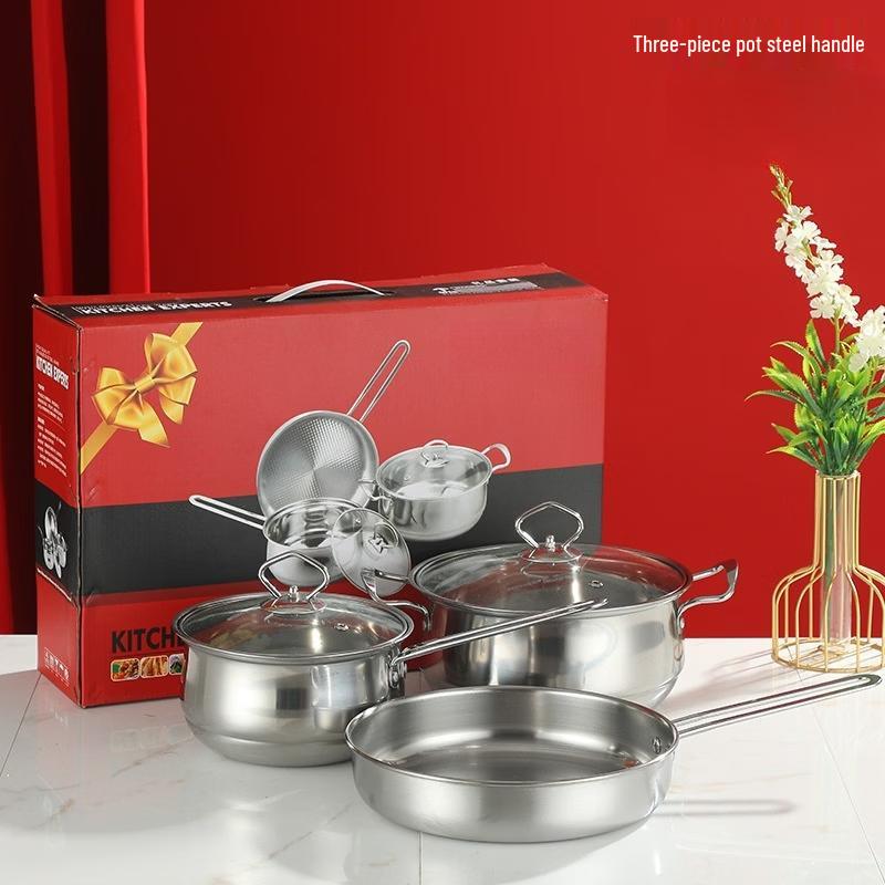 

Stainless Steel 3-Piece Cookware Set