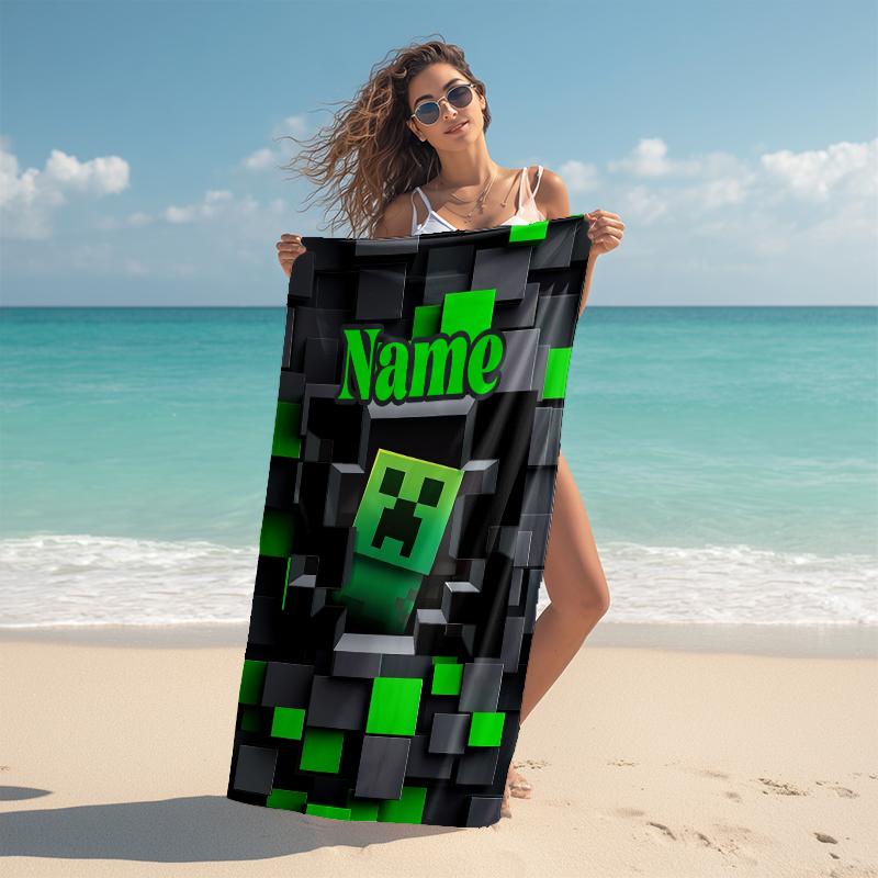 Personalized Sonic Adventure Beach Towel Microfiber Beach Towel Thin Absorbent for Beach Swimming Yoga Bath Sports. 091086
