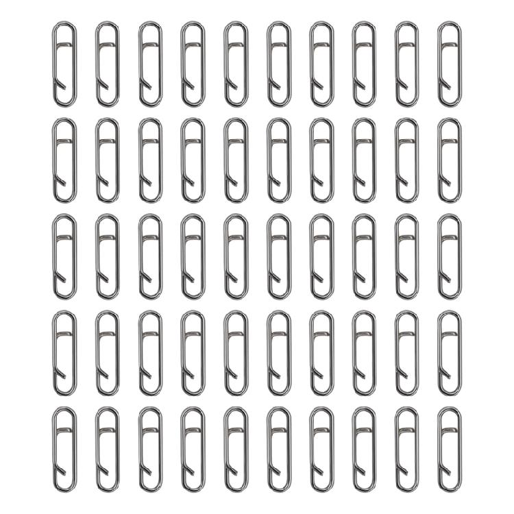 50Pcs Power Fishing Clip Fast Snaps Speed Clip Fishing Clip Connectors Stainless Steel Quick Changing Connector