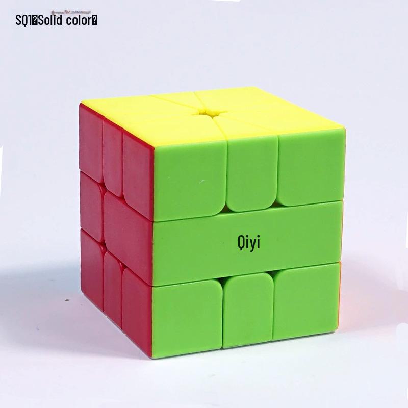 Qiyi 3x3 Zauberwürfel und Pyramide Ahornblattform Rotationsspielzeug Set für die frühe Bildung von Kindern