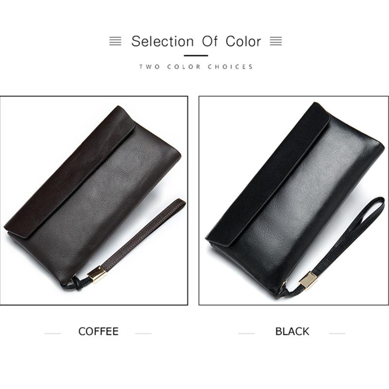 MVA Luxury Wallet Men Genuine Leather Purse For Male Coins Long Wallets Thin Purses Leather Female Money Pockets 8805