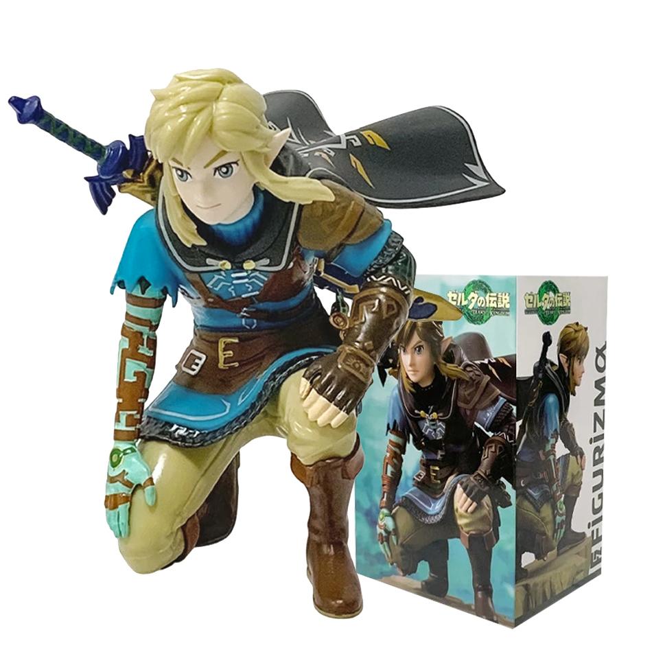 Seller Legend Of Zelda Anime Link Kingdom Of Tears12Cm Squatting Position Statue Game Pvc Handheld Models Dolls Ornaments Gifts