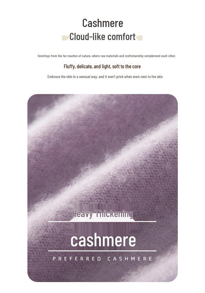 Women's Cashmere Loose Knit Pullover with Half-High Neck for Autumn/Winter 2025