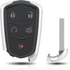 Key Fob Cover Replacement Fits for 2014- Cadillac ATS CTS CT6 XT4 XT5 XT6 XTS SRX Keyless Entry Key Fob Case Shell HYQ2AB