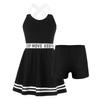 Kinderbekleidungsset, Tennisanzug, ärmelloses Tenniskleid mit Innenshorts, Mädchen-Tennissport-Trainings-Workout-Kleid-Outfits