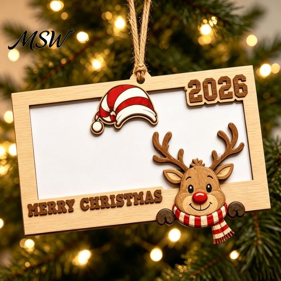 Hanging Ornament for Cash Gifts Wooden Christmas Money Holders Cash, Holiday Gift Creative Holder Ornaments Xmas Tree, Home Party Supplies