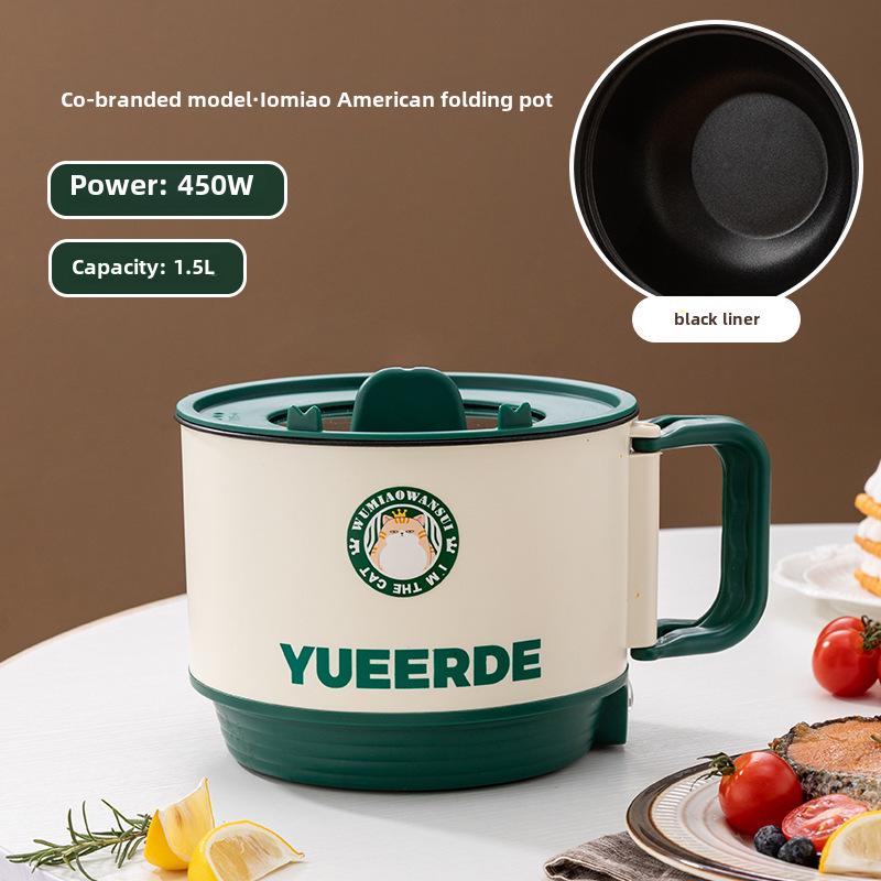 Portable Electric Non-Stick Cooking Pot and Frying Pan for Dorms