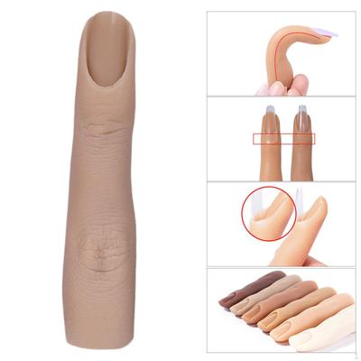 Silicone Practice Finger Training Hand Model,for DIY Nail Art,Flexible Soft