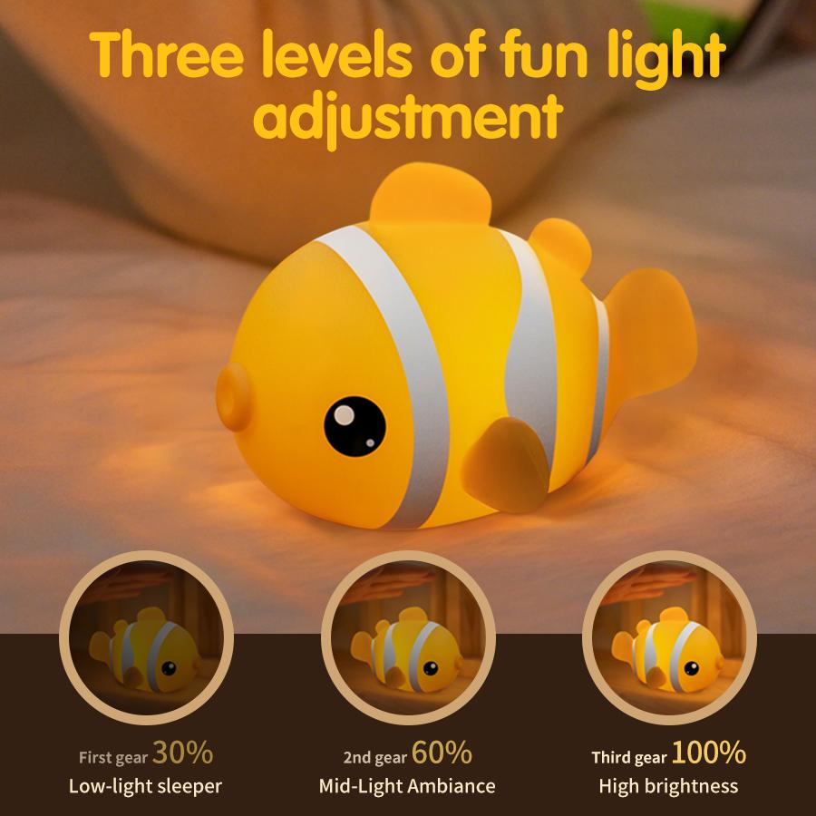 Cute Animal Led Night Light Bedroom Bedside Table Lamp for Nursery Toddler Kids Toy Birthday Gifs Silicone Rechargeable Portable