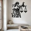 Giustizia Bendata Arte Murale in Metallo, Scultura della Dea Resistente alle Intemperie per Regalo Avvocato, Laurea in Giurisprudenza, Arredamento Ufficio