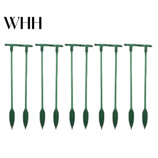 Twist Prevention Plant Support Stake 10Pcs Stakes Slot Design Easy to Use Versatile Application Indoor Heavy Rain Flower Stand Outdoor Single