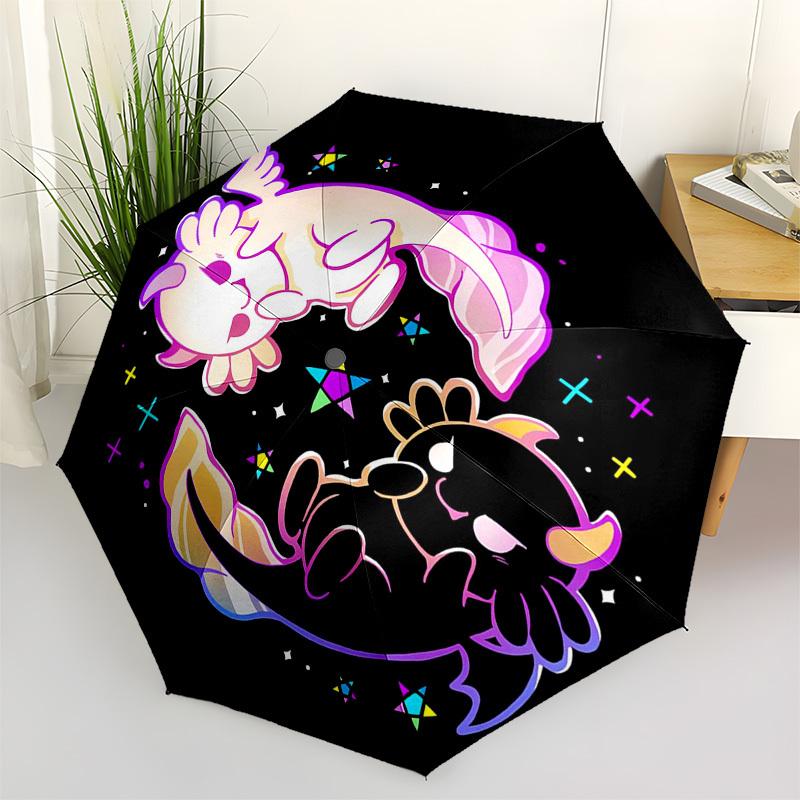 

Fantasy Creatures Themed Automatic Opening and Closing Umbrella, Compact Travel Umbrella, Lightweight and Portable, Suitable for Beach Commu