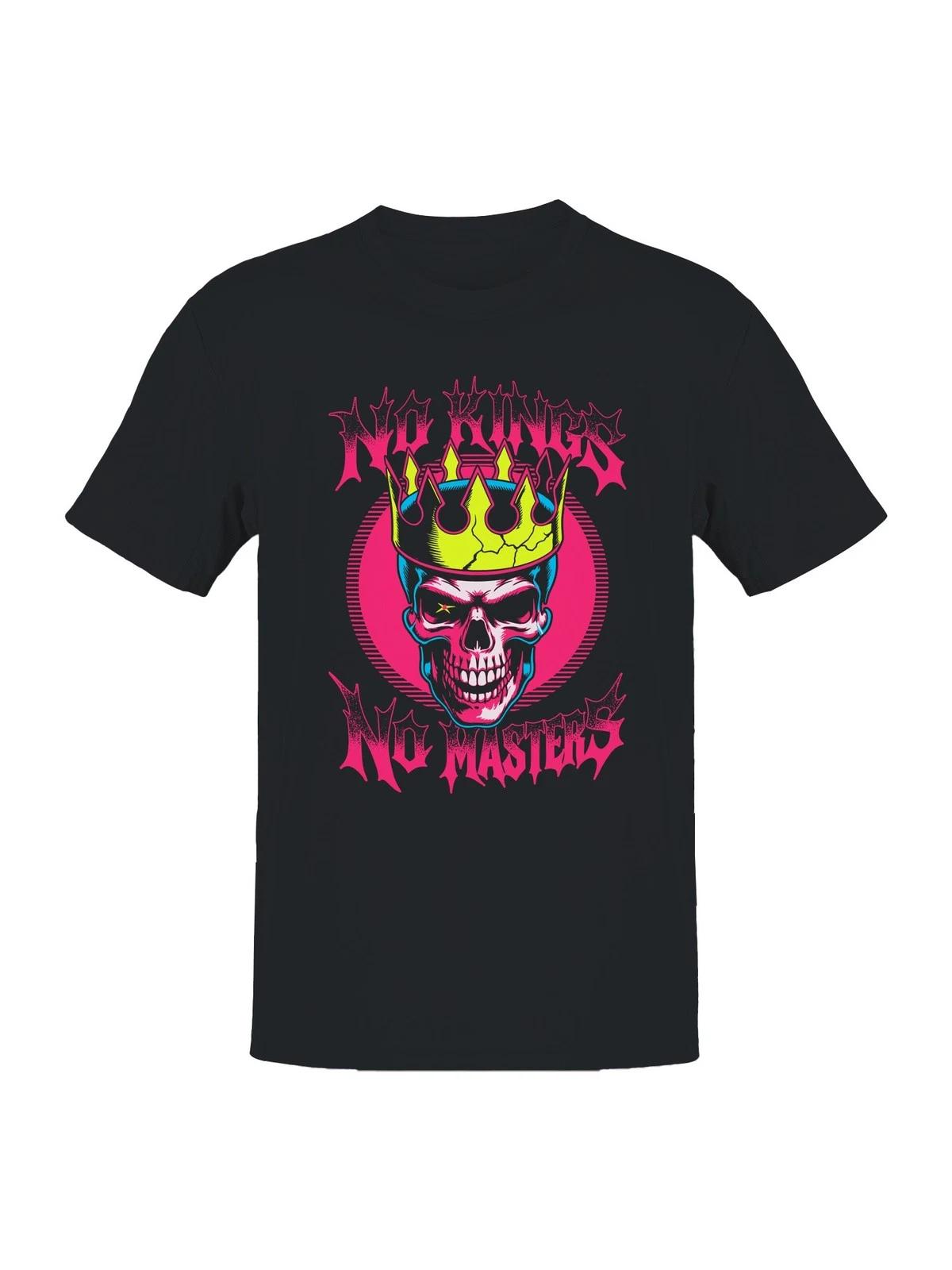 No Kings No Masters Skull Art Men s T-shirt XL