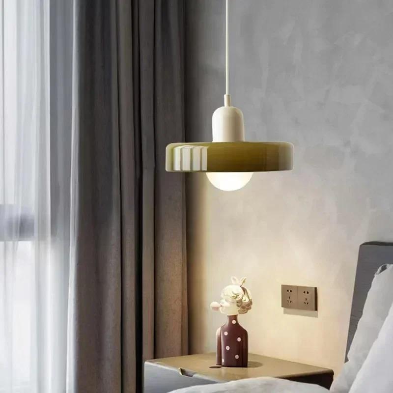 1 Lampadario a Sospensione in Vetro Retro Nordico per Interni Lampadario a LED Soggiorno Sala da Pranzo Camera da Letto Cucina Applique Decorativa