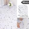 NINETAI Peel And Stick Floor Tile, 50pcs Vinyl Plank Wood Grain Look 11.81in*11.81in/48 Sq.Ft, Kitchen Mats For Floor
