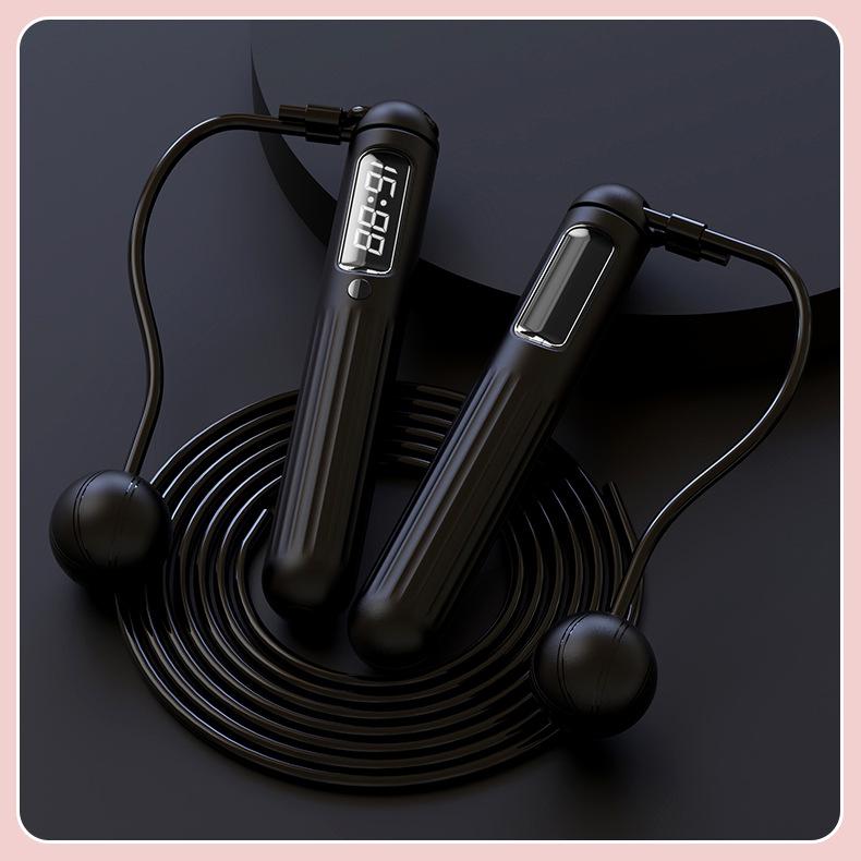Moyue Bluetooth Jump Rope with Weighted Ball and Counterweights for Fitness and Fat Burning, with Rope Counting Feature.