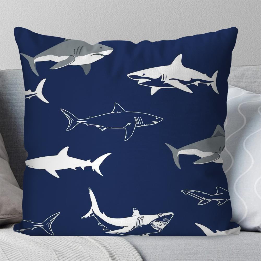 Marine Organism Shells Pillow Case Square Pillow Bedroom Sofa Leisure Comfort Cushion Car Living Room Home Decoration 40X40