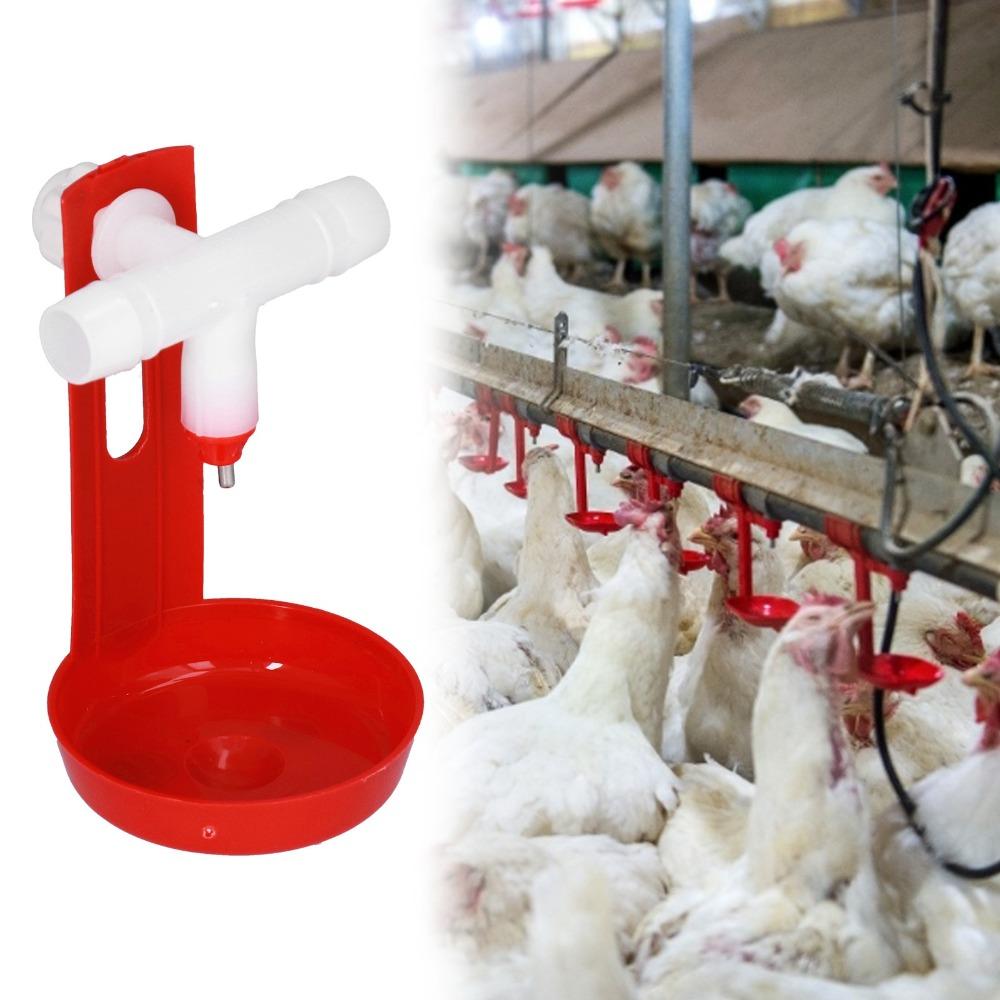 10 Sets High Quality Plastic Automatic Poultry Drinker Durable Chicken Water Feeder Bird
