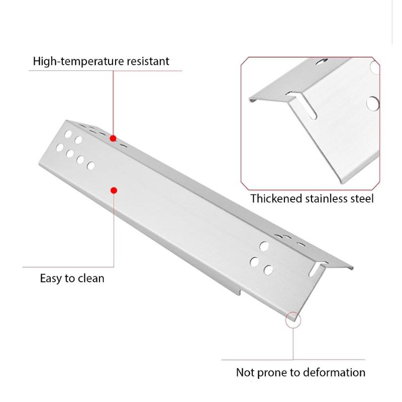 5 Piezas Placas de Calor para Parrilla Acero Inoxidable Placa de Calor de Repuesto para Parrilla DGH474CRP Piezas de Reparación 70-02-412 Placas de Calor
