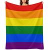 RAINBOW FLAG Gifts & Products Throw Blanket bed plaid Thin Softest Retros Blankets