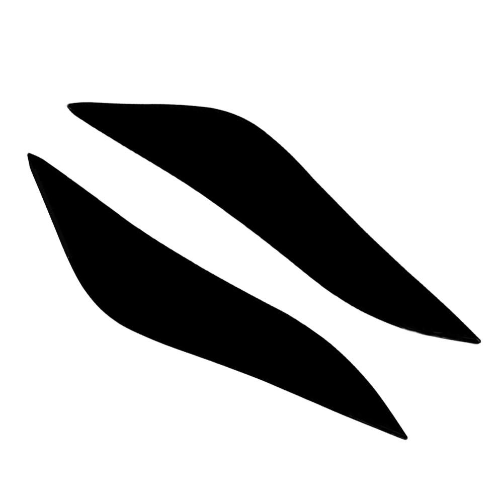 Gloss Black Front Headlight Eyelid Eyebrow Cover Trim For Toyota Corolla 2008 2009 2010 2011