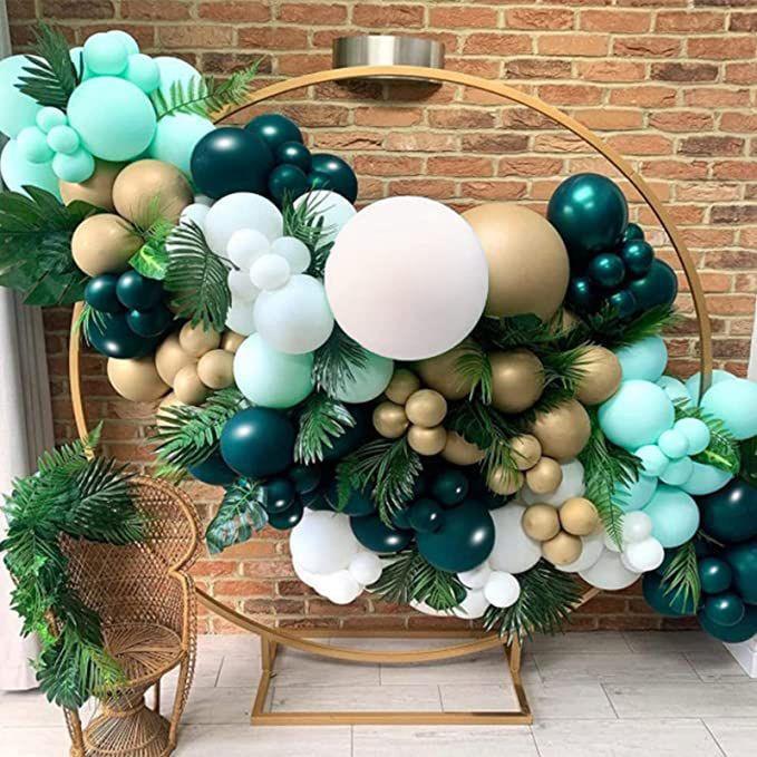 

Зеленый платиновый воздушный шар с гирляндой, металлический золотой, белый, изумрудно-зеленый, мятно-зеленый, темно-синий, воздушный шар на день рождения и свадьбу