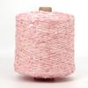 Hand-Knitted Bright Cotton Yarn with Sequins, 3MM+6MM, Combed and Fancy