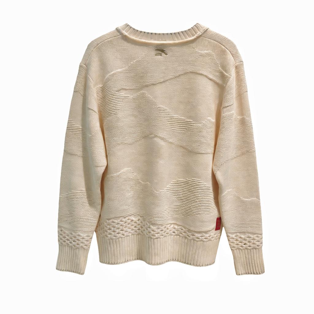 Anta Retro Twisted New Chinese Style Cardigan Long Sleeve Knitwear Women tops Corn-White 162618708-1