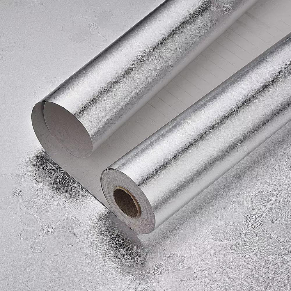 Oil Resistant Stickers Waterproof And Cabinets Stoves Aluminum Foil Paper Kitchen High Temperature & Resistant Wall Stickers
