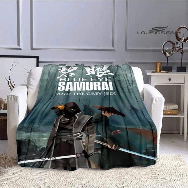 Blue Eye Samurai Cartoon blankets picnic blanket Flannel Warm blankets Soft Cozy Blankets Home travel blanket Birthday Gift
