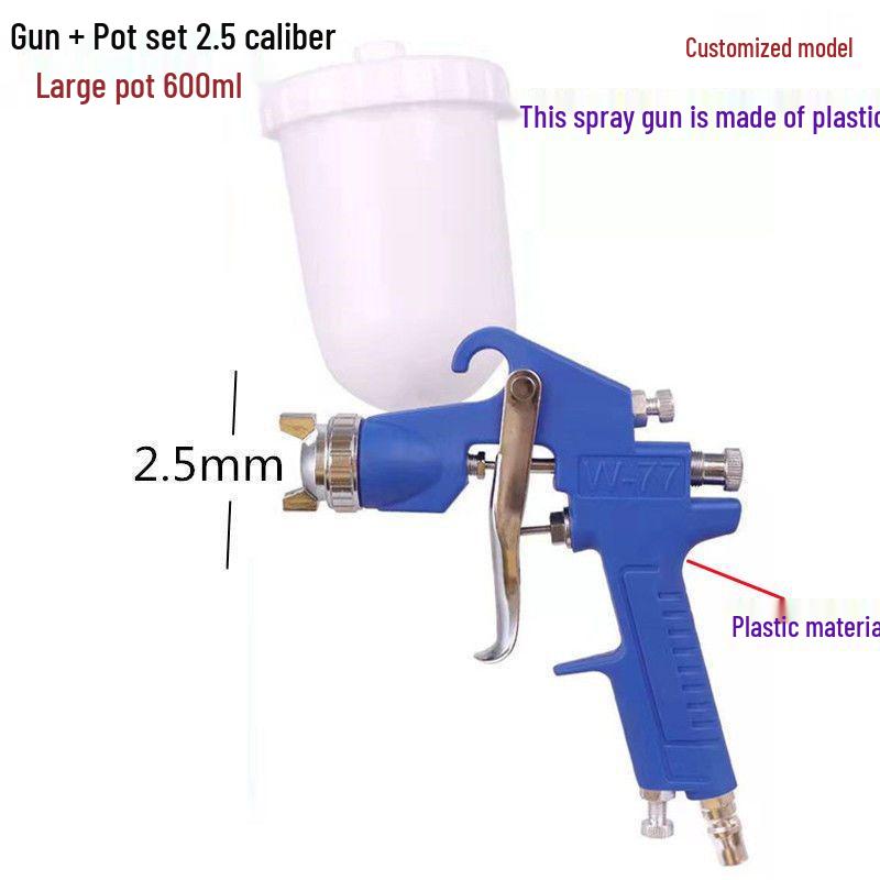 F75 High Atomization Latex Paint Sprayer for Furniture and Cars - Pneumatic Spray Gun with Lower Cup.