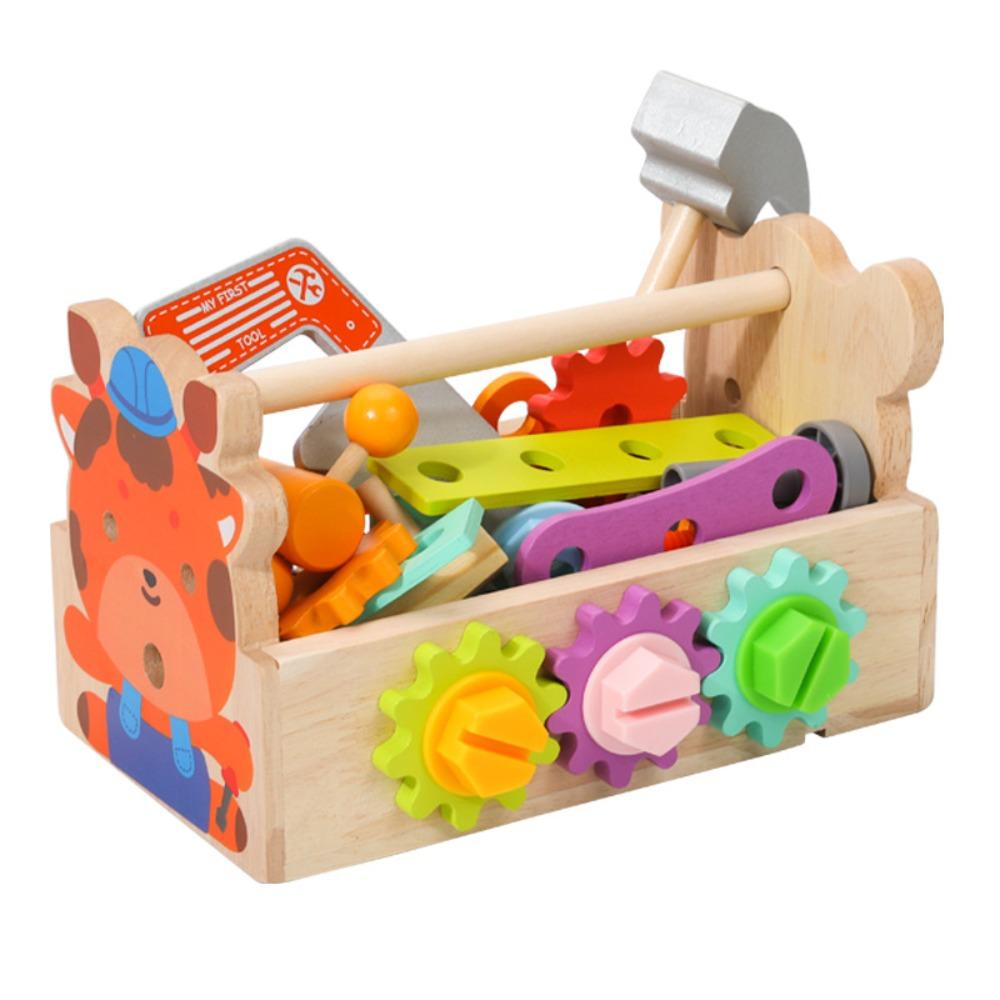 

Montessori Kids Wooden Tool Box Toy Wood Simulation Repair Tool Childrens Christmas Gifts Style A