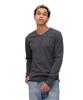 AVIREX DAILY RIB V-NECK TEE 6153480 men's L charcoal