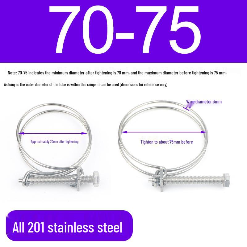 Stainless Steel Double Wire Hose Clamp Set