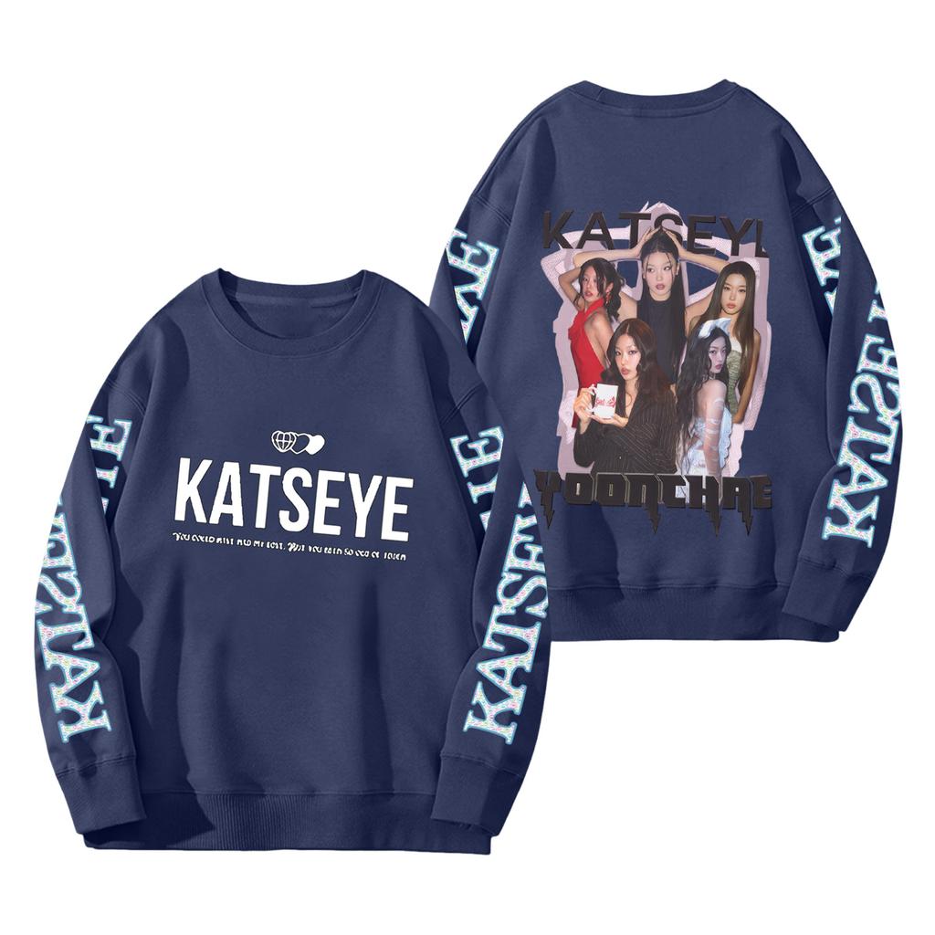 Women's Fashion Long Sleeve Print Round Neck Loose Pullover Sweater Top