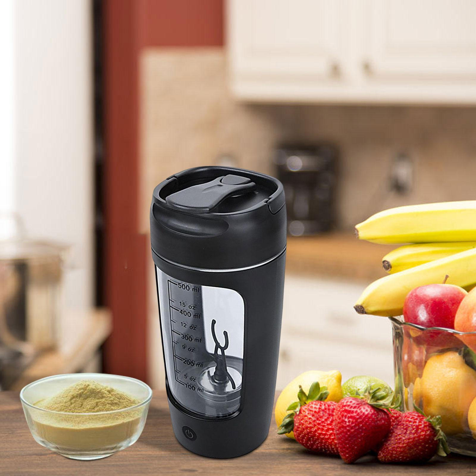 Portable Electric Protein Shaker Bottle USB Rechargeable for Fitness Workout чёрный