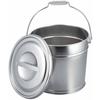 Shimomura Kihan 8L Stainless Steel Bucket with Lid [Made In Japan], Unbreakable, Durable, Outdoor Use, Ideal for Car Washing, Cleaning, and Garbage Di