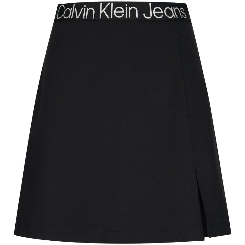 

Calvin Klein Trendy Tennis Style Elastic Jacquard Waist A-Line Knit Casual Skirt Women skirts ZW02501 S