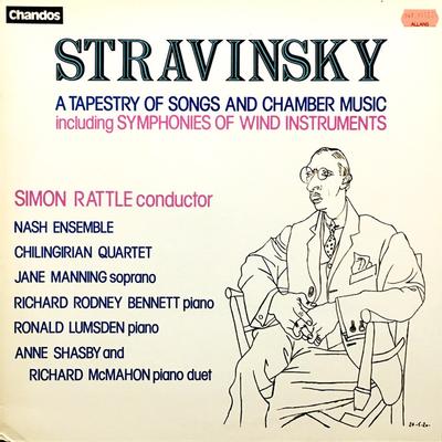 LP Record IGOR STRAVINSKY - SIR SIMON RATTLE, - A Tapestry Of Songs And Chamber Mus ABR1048 Chandos 1982 UK Classical Used