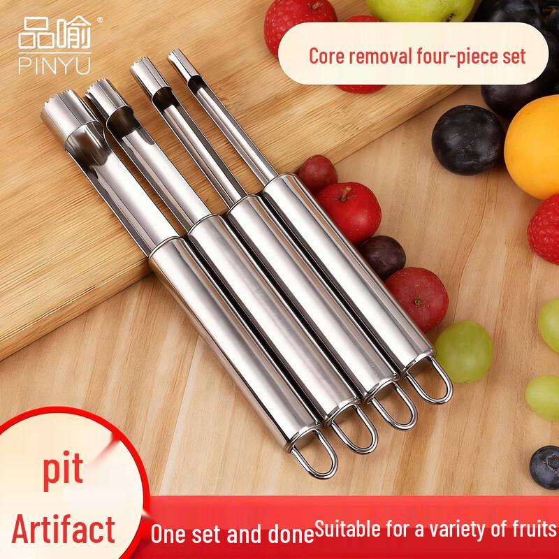 PINYU Stainless Steel Fruit Corer 4-Piece Set