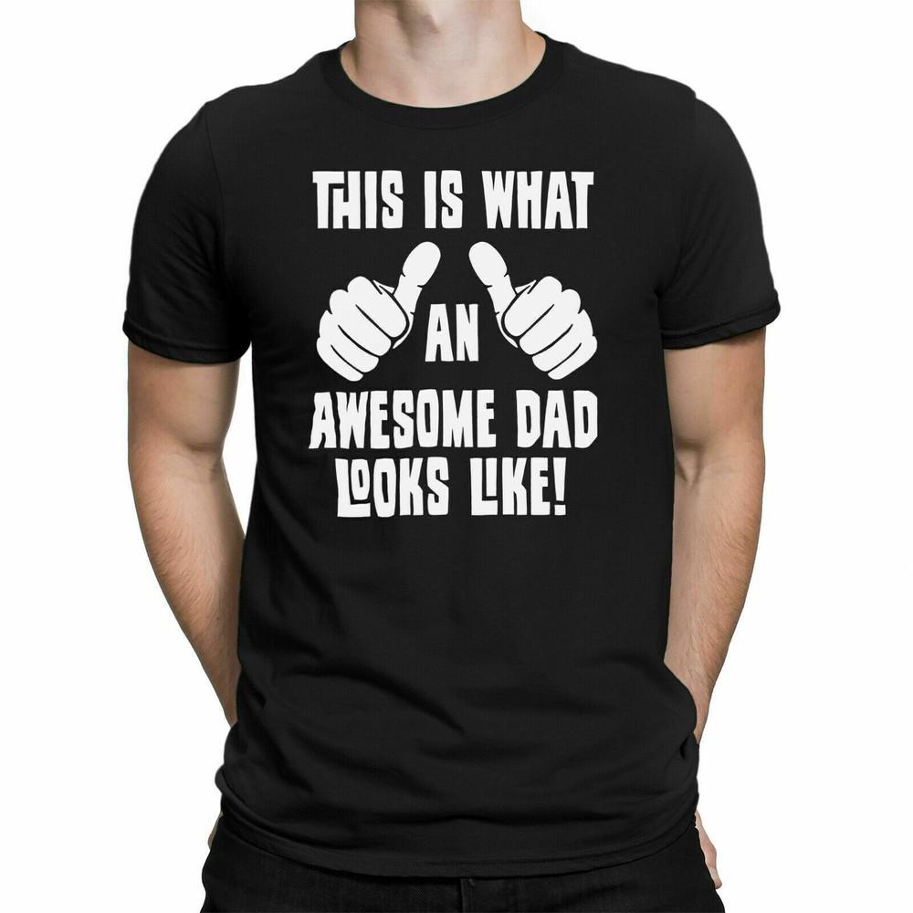 Mens AWESOME DAD T-Shirt Christmas Gift For Father Daddy Stocking Filler Present