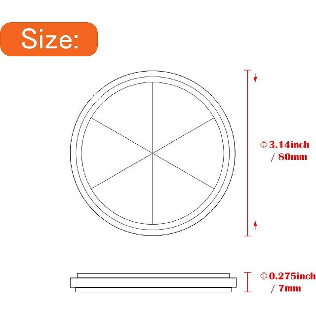 EMARK/DOT/CCC 2pcs Round Reflector Self Adhesive Stick on Trailer Driveway Mailbox(Amber)