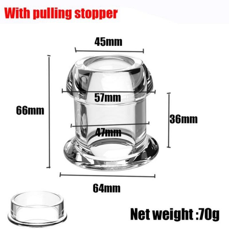 Hollow Anal Plug with Stopper Translucent Visible Anal Dilator Butt Vagina&Anus Peep Expander Fidget BDSM Sex Toys for Women Gay