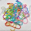 Pack of 100 Assorted Color Beaded Chains Stylish Keychain Accessory Colorful Small Ball Beads Chain with Connectors